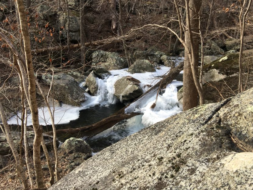 Hiking in the winter.