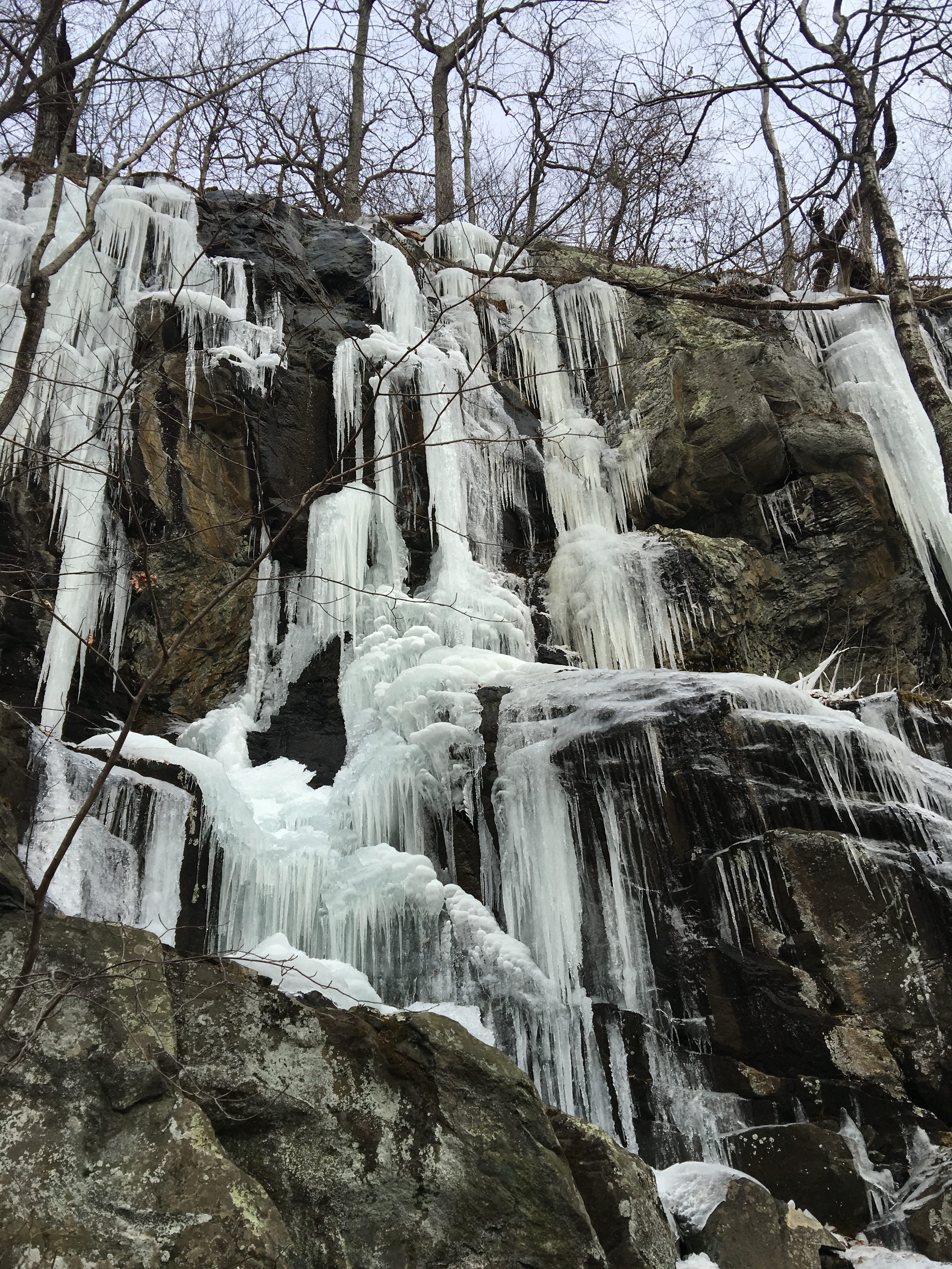 Frozen waterfall.