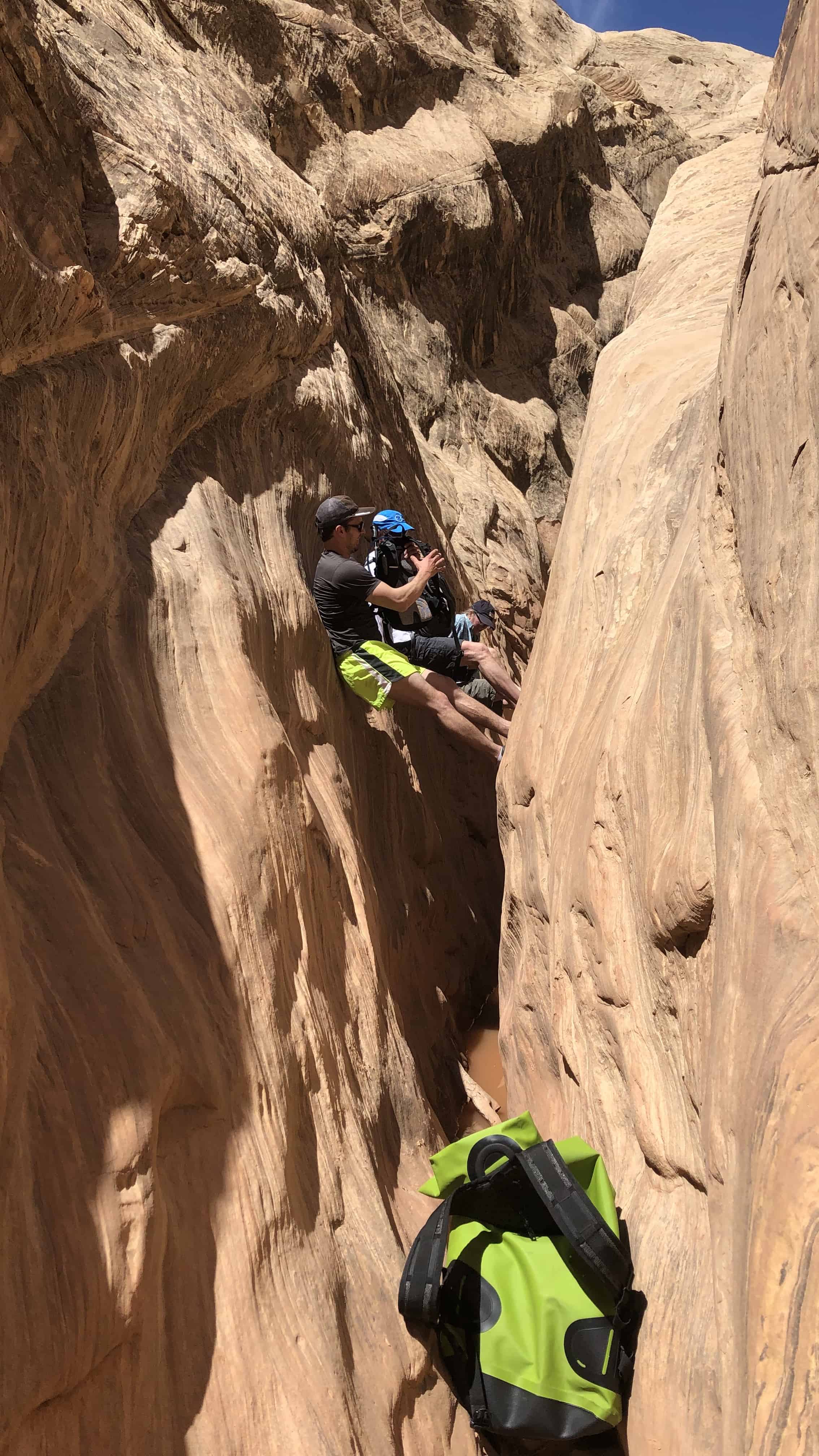 My son stemming in the slot canyon somewhere in the San Rafael Swell.