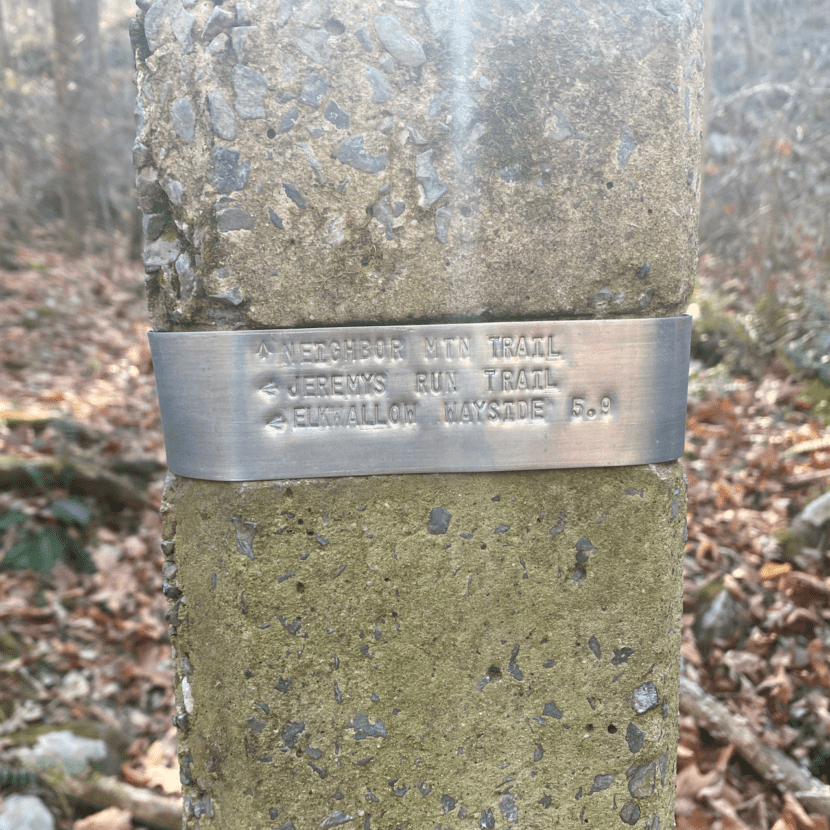 Jeremy's Run Trail Sign